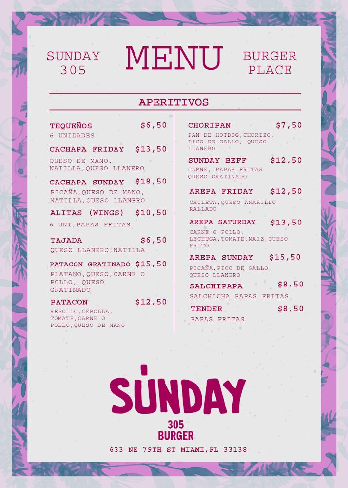 sunday305 smash burgers Menu image 2